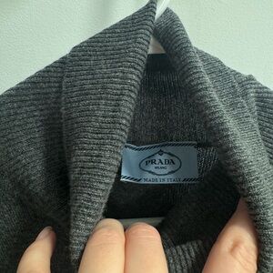 Prada Men's Charcoal Cardigan